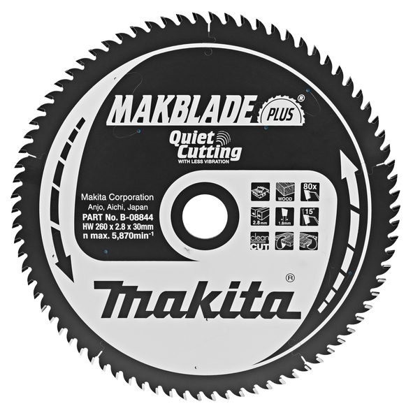 Makita B-08844 pilový kotouč 260x30 80 Z